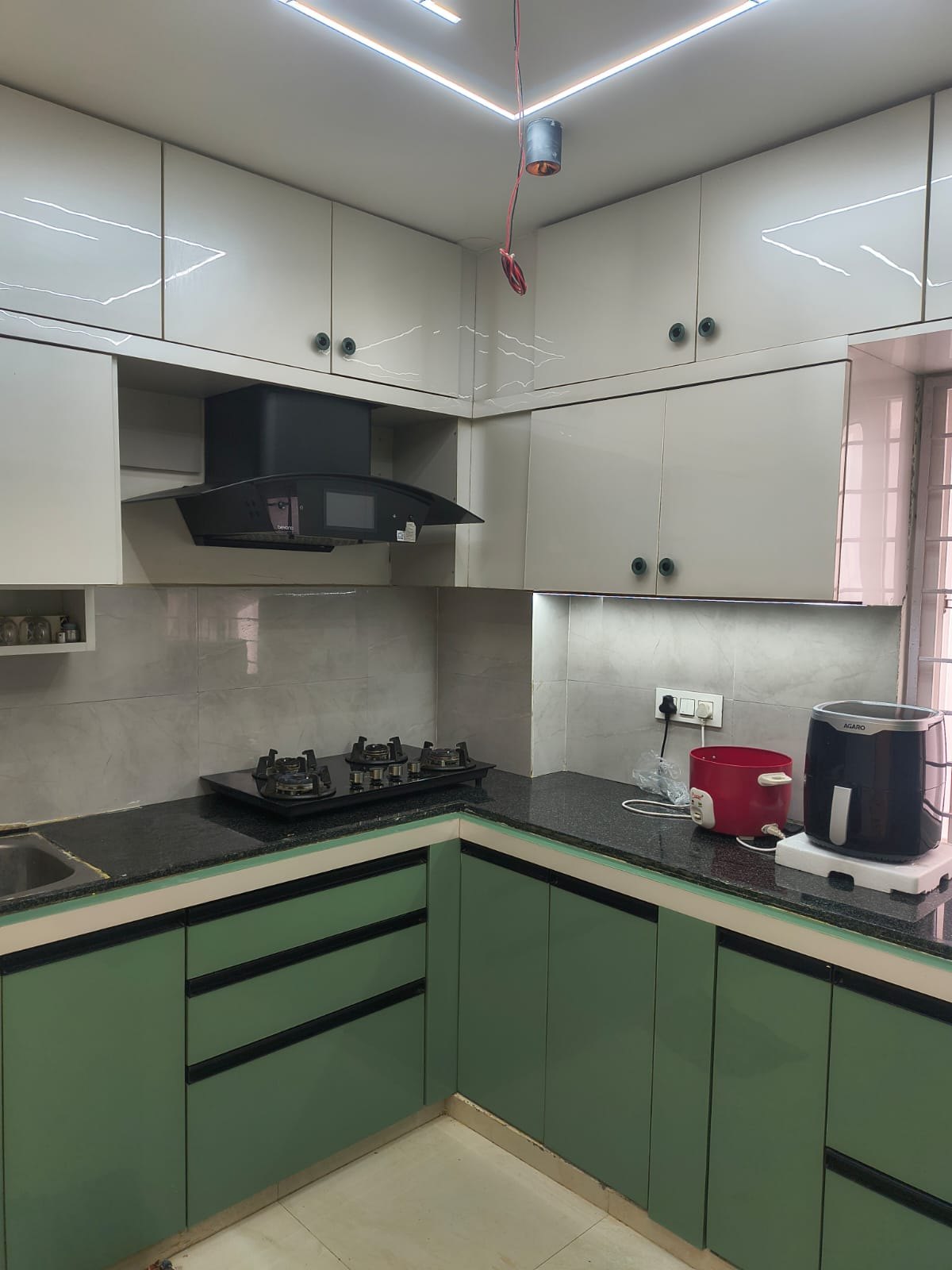 White modular kitchen